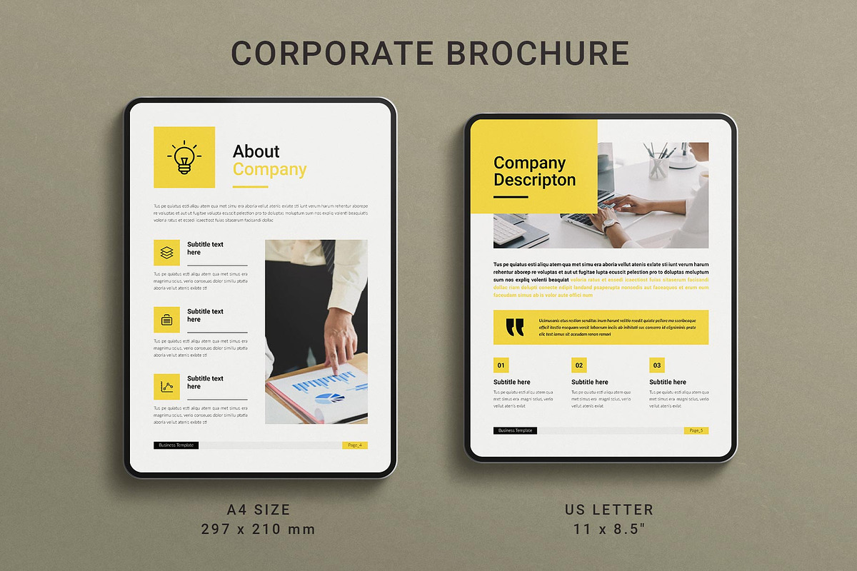 Corporate Brochure Template, a Brochure Template by TemplatesForest (Photo 2 of 7)