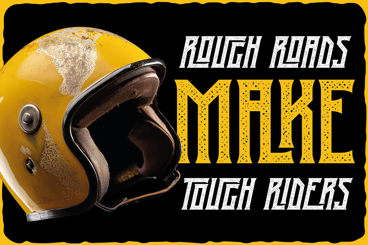 Ugly Biker - Condensed Retro Font, a Serif Font by JumboDesign (Photo 3 of 6)
