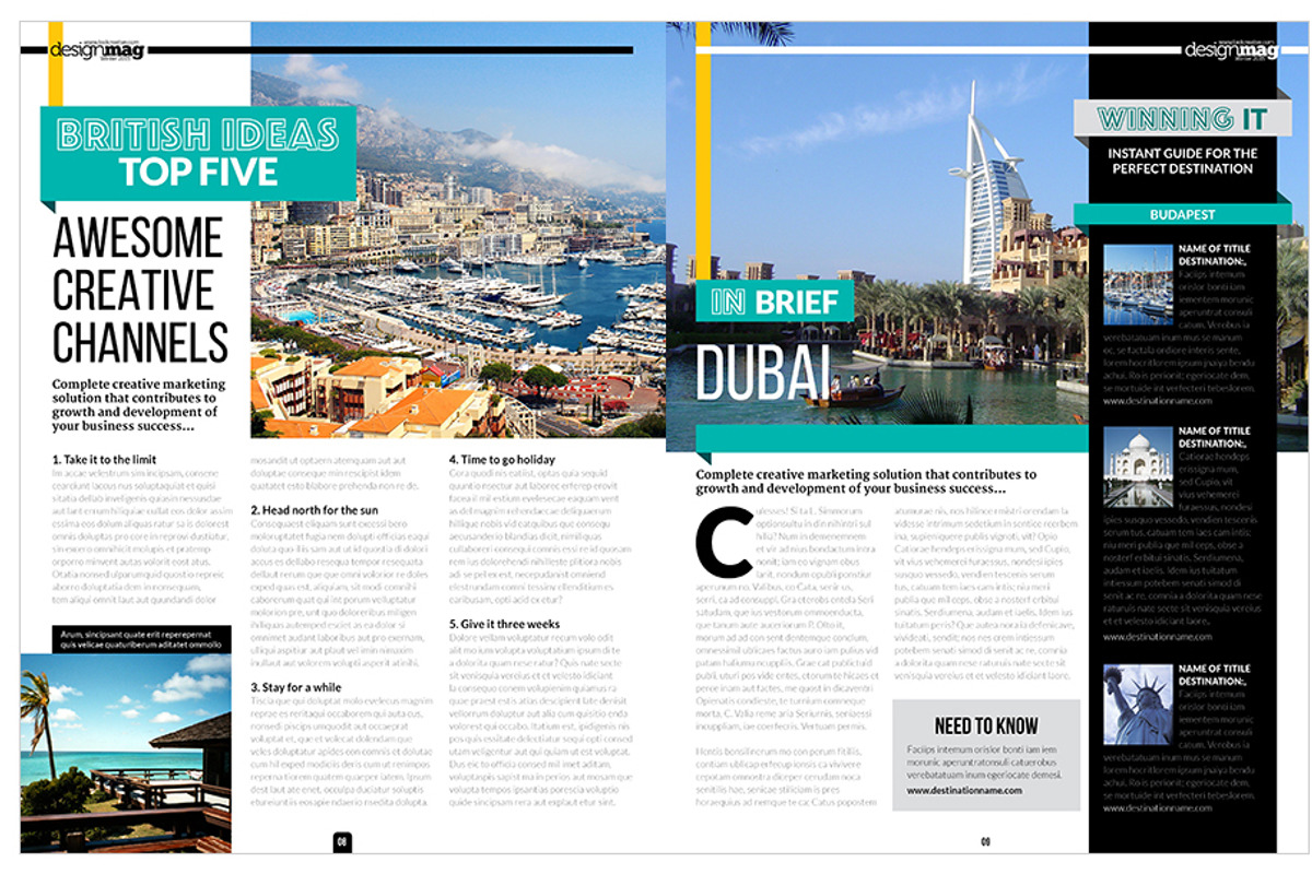 Magazine Template InDesign 06, a Magazine Template by Love Graphic Design, image size:1200x800