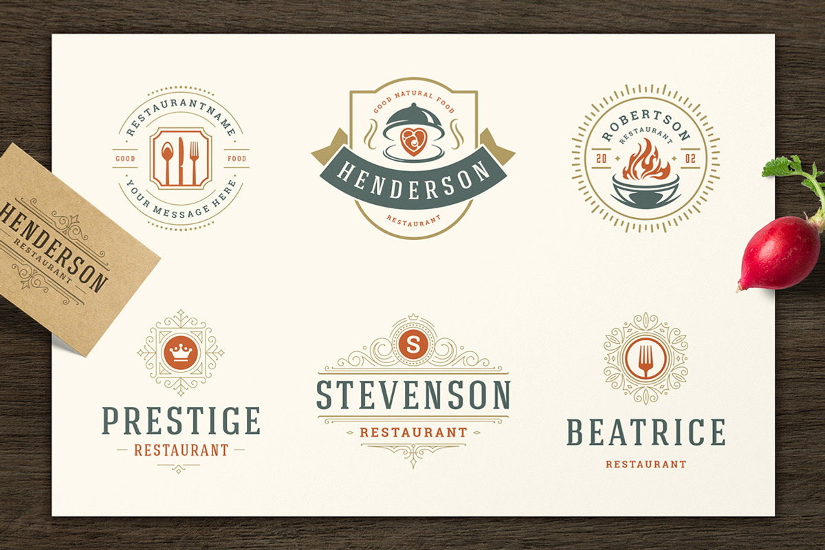 Restaurant Logos & Badges Bundle, a Branding & Logo Template by Vasya Kobelev (Photo 5 of 54)