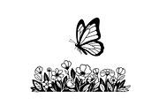 Floral Grass Border Silhouette Bundl, an Illustration by Amazin_art (Thumbnail 29 of 51)