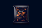 Black Snacks Flow Pack Mockup, a Packaging Mockup by Reformer Mockup (Thumbnail 2 of 5)