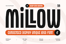 Millow - Condensed Unique Logo Font