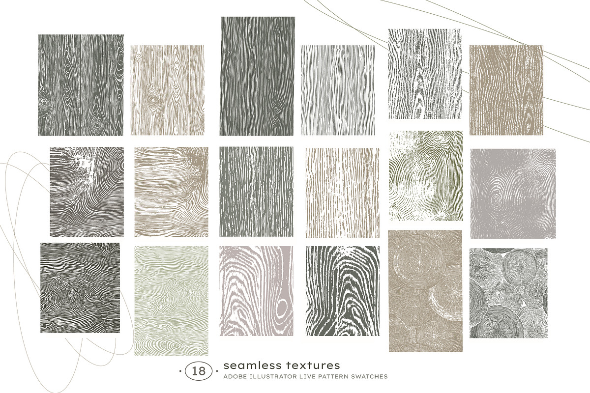 Wood Grain - Seamless Textures, a Texture Graphic by InaCorart (Photo 2 of 6)