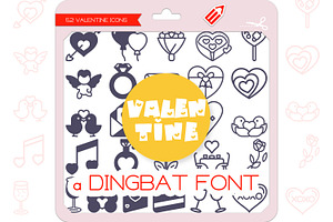Valentine Icons - Dingbat Font