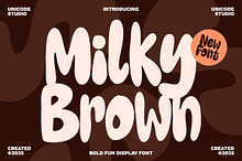 Milky Brown – Playful Display Font