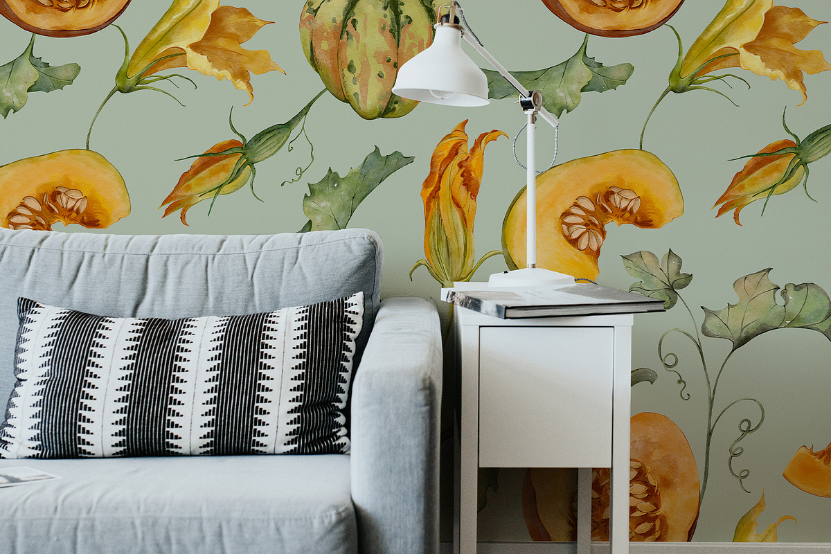 AUTUMN PUMPKIN floral pattern, a Pattern Graphic by Yuliia Lashevska (Photo 5 of 12)