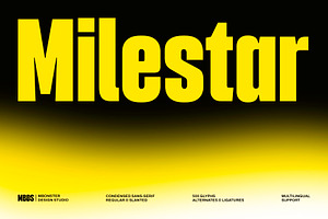 Milestar – Bold Condensed Sans Serif
