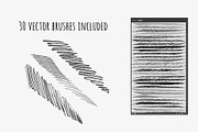 Vector Cross Hatch Brush Kit, a Brush Add-On by WeGraphics (Thumbnail 5 of 5)