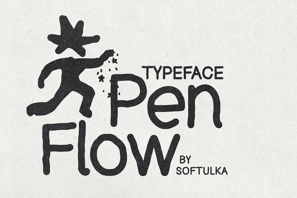Pen Flow Typeface, a Handwritten Font by softulka (Photo 1 of 7)