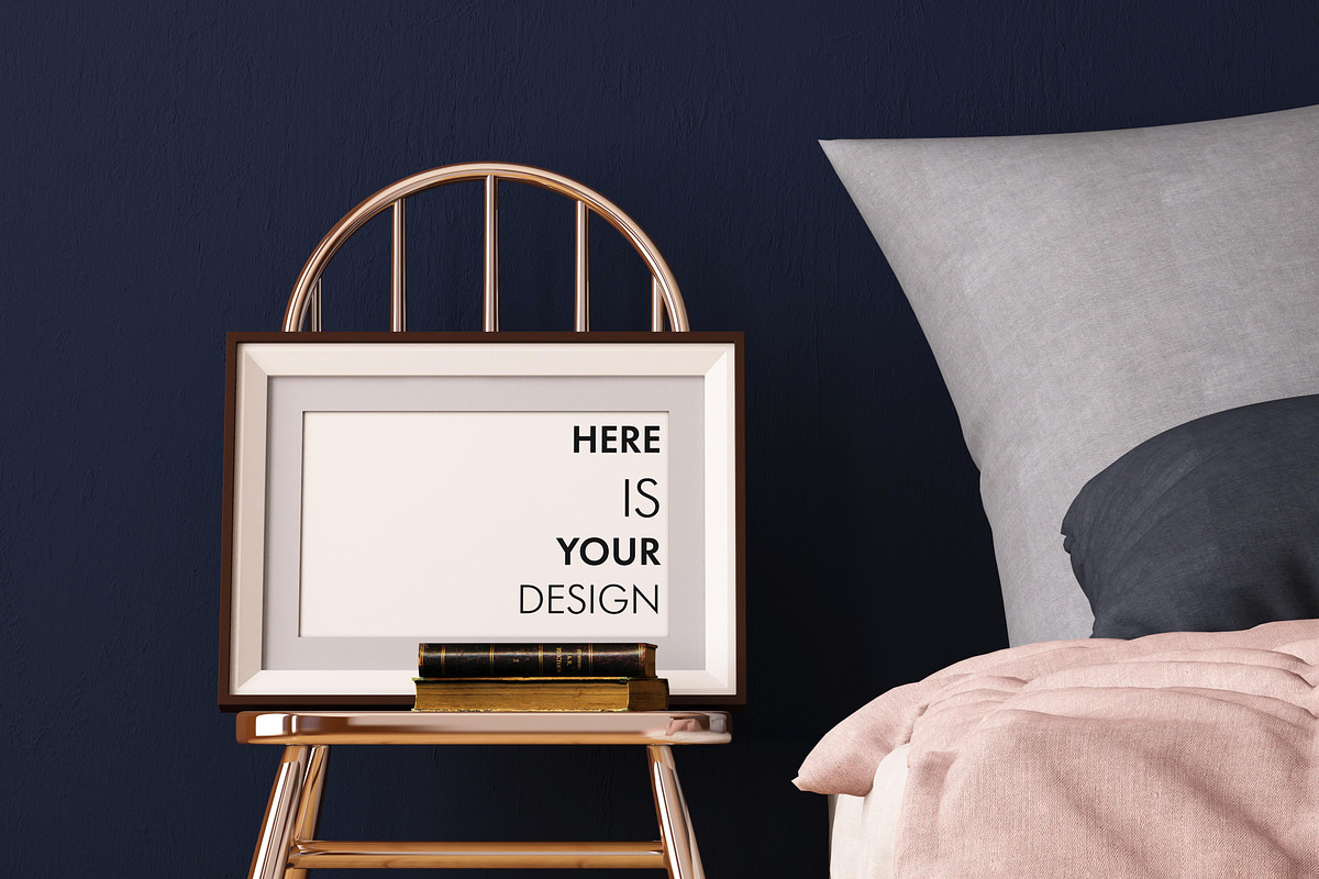 8 mockups posters in the bedroom, a Print Template by FilL239 (Photo 5 of 9)