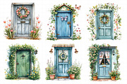 Watercolor Spring Door Clipart, an Illustration by Daily.Designs (Thumbnail 4 of 7)