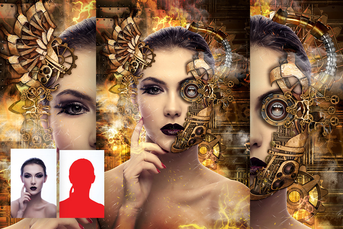 Steampunk Art Kit Photoshop Action, an Action Add-On by GorynArt (Photo 4 of 11)