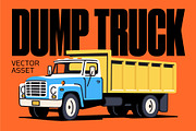 Dump Truck Vector Illustration, a Transportation Illustration by Studio22 (Thumbnail 1 of 3)