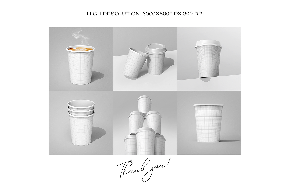 Coffee Cup Mockup Set – 6 PSD Files, a Packaging Mockup by Grid&Glow (Photo 8 of 8)