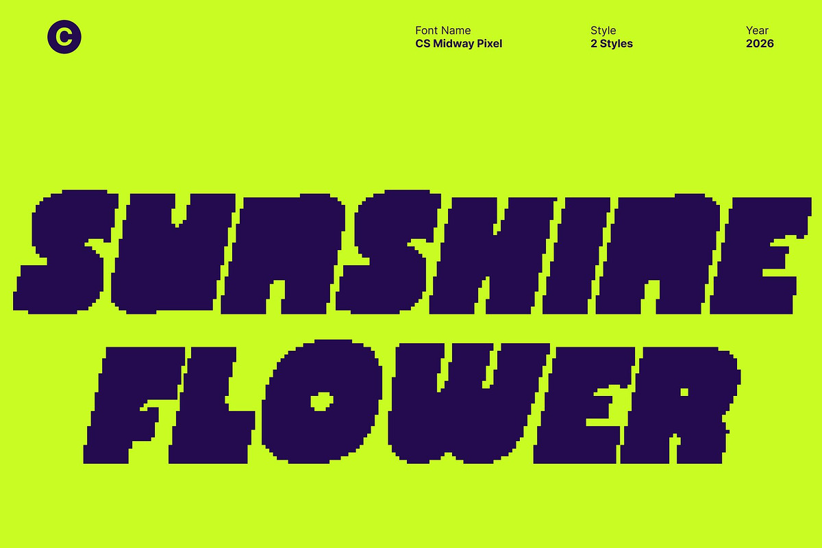 CS Midway Pixel, a Sans Serif Font by Craft Supply Co. (Photo 3 of 8)