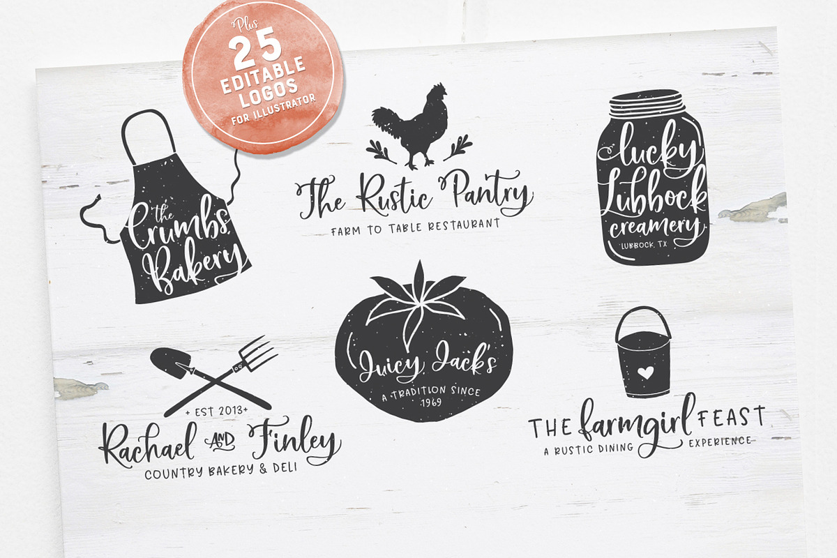 Bushel & Peck Fonts & Logos, a Script Font by Callie Rian & Co. (Photo 10 of 18)