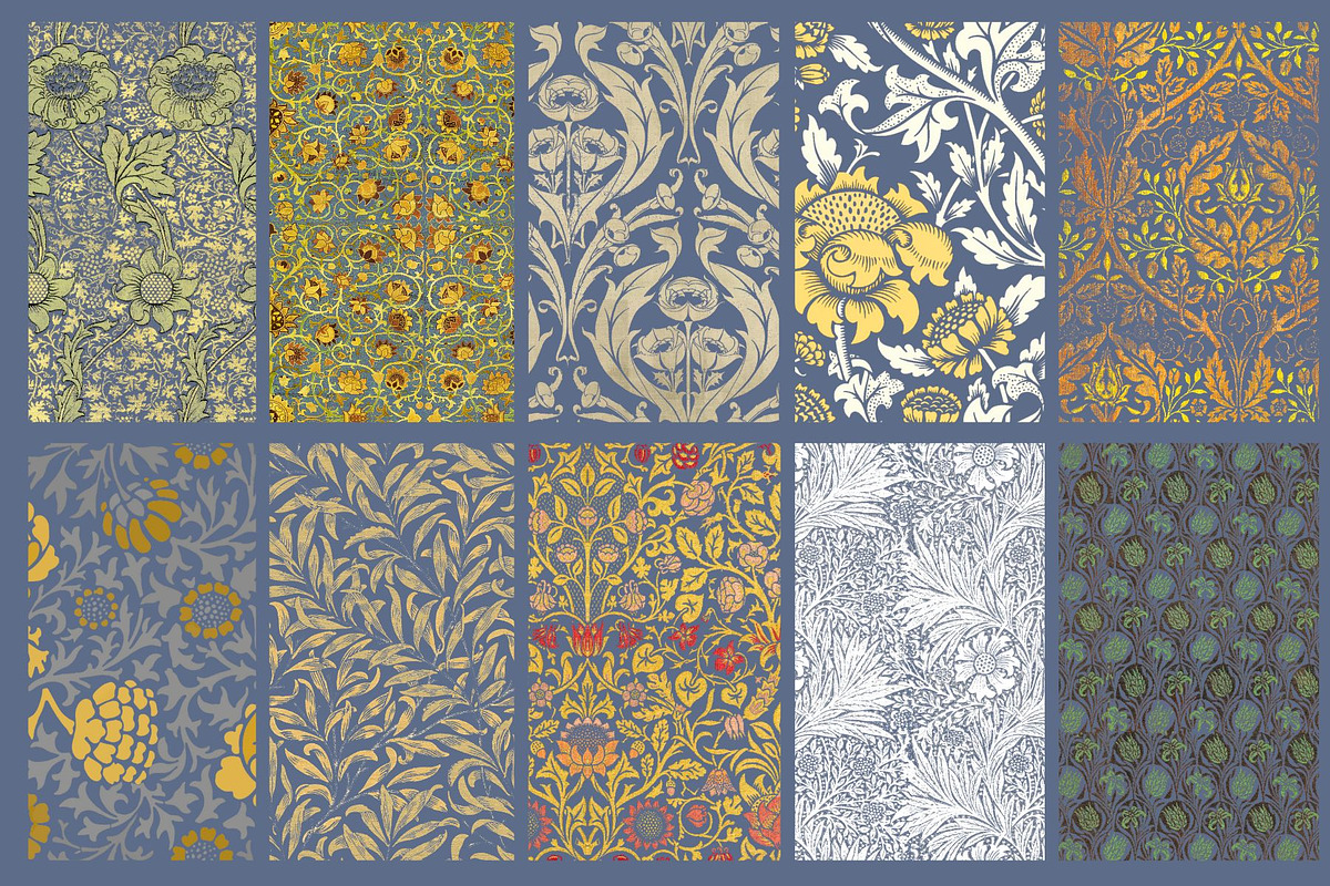 William Morris Seamless Patterns 5, a Pattern Graphic by ARTOZEN DIGITAL (Photo 17 of 19)