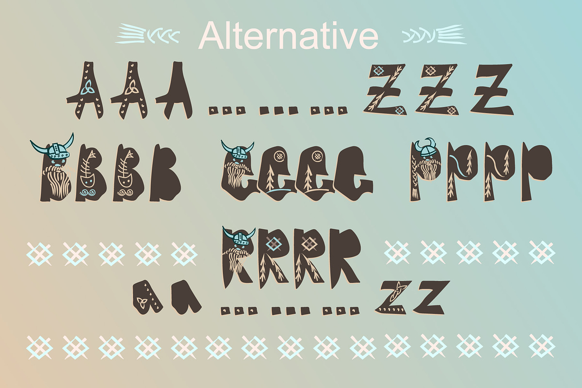 BRAVE VIKING COLOR Font, a Script Font by Zimages (Photo 4 of 8)
