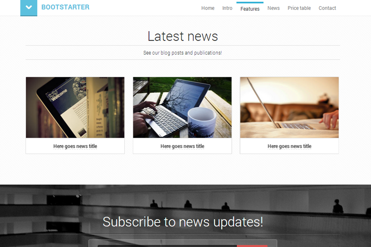 BootStarter one page parallax busine, a Landing Page Template by Bootstraptor (Photo 5 of 5)