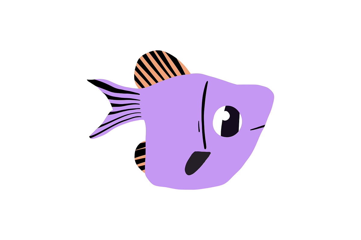 Cute Mediterranean Sea Life Clipart, a Seasonal Illustration by the_myro (Photo 6 of 6)