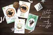 Watercolor Eco Christmas set, an Object Graphic by Ana-Sakuta (Thumbnail 2 of 10)