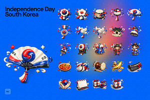 3D Independence Day South Korea, an Object Graphic by Pengedar Seni