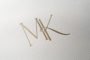 MK monogram, a Branding & Logo Template by LINKED LETTERS STUDIO (Thumbnail 1 of 3)