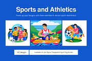 52 Sports & Athletics illustrations, a Sport Illustration by Creative Stall (Thumbnail 1 of 9)