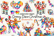 Groovy Disco Christmas, a Seasonal Illustration by Anna Design Studio (Thumbnail 1 of 12)