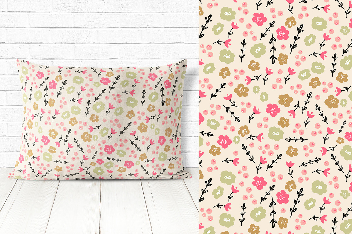 Ditsy flower pattern, a Pattern Graphic by Cozy pattern shop (Photo 8 of 10)