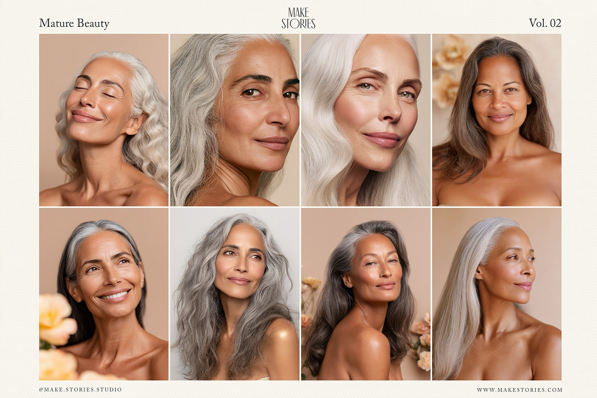 Diverse Mature Women Beauty & Hair, a Beauty & Fashion Photo by Make Stories Studio (Photo 5 of 25)