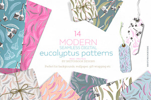 Modern Eucalyptus Pattern Set