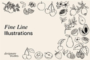 Minimalist Fruits Illustrations PACK, a Decorative Illustration by ginni illustrations (Thumbnail 3 of 6)