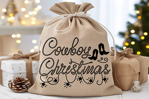 Cowboy Christmas SVG, PNG Cut File