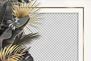 Botanical Tropical Leaves Frames, a Decorative Illustration by leezarius (Thumbnail 2 of 7)