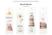Watercolor book lover clipart, an Education Illustration by Art and Funny (Thumbnail 6 of 12)
