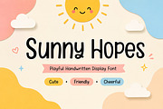 Sunny Hopes handwritten display font, a Handwritten Font by Wow Magic (Thumbnail 1 of 6)