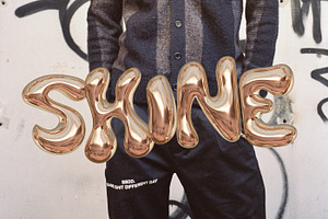 Bling - A Gold Balloon SVG Font