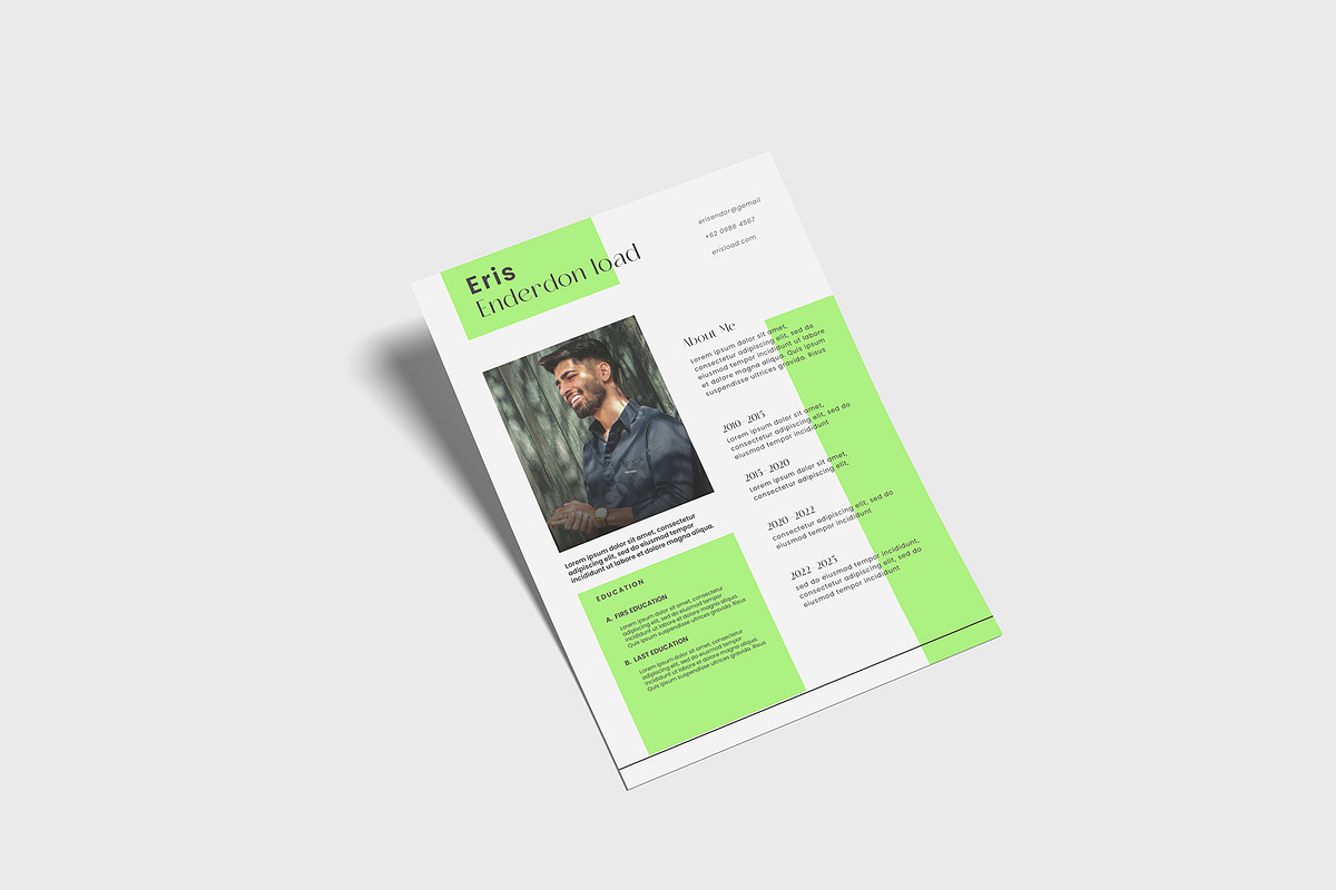A4 Resume Mockup, a Mockup by Graphicbars (Photo 5 of 8)