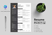 Clean Resume CV, a Resume Template by Blackcloud_Creations (Thumbnail 1 of 6)