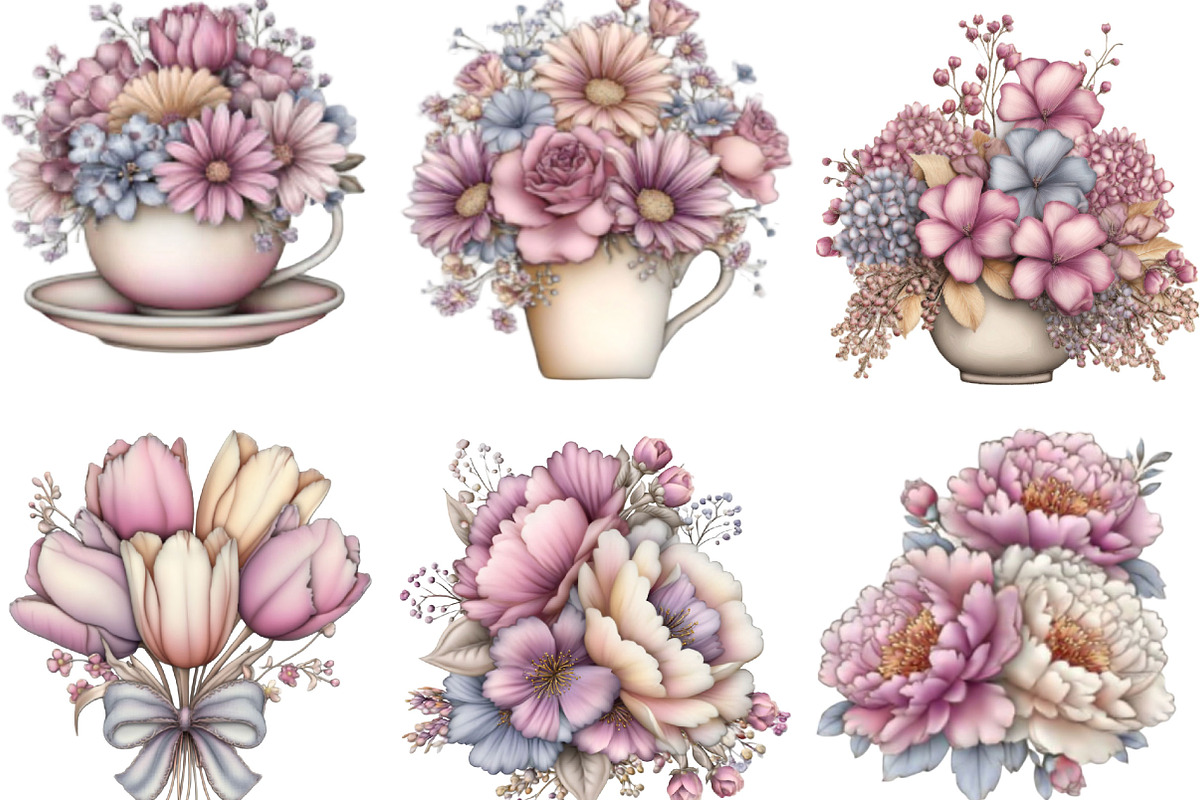 Mother's Day Flowers Clipart, an Illustration by Designking (Photo 5 of 6)