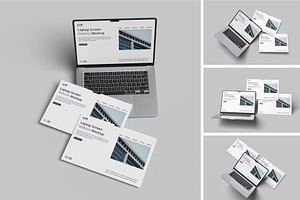 Laptop Screen Website Mockup PSD