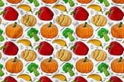 Vegetables Seamless Pattern #02, a Pattern Graphic by MEDZ (Thumbnail 1 of 3)