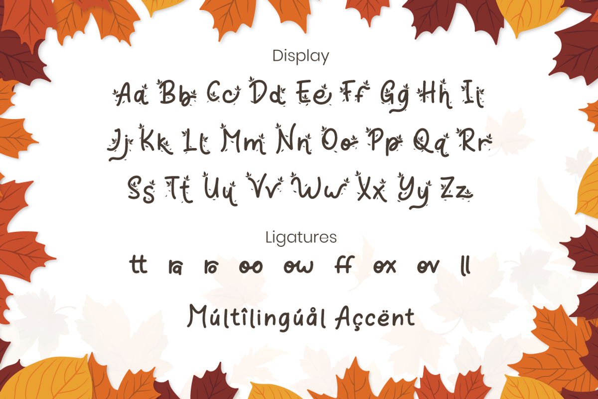 Orange Leafy - Autumn Display Font, a Script Font by Attype (Photo 7 of 8)