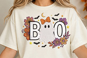 Cute Floral Ghost BOO PNG, an Object Illustration by DreamCafeArt (Thumbnail 4 of 6)