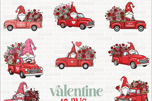 Valentine Gnome Clipart Designs, a Texture Graphic by crative8112