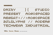 Rengat Mono - Modern Monospace Font, a Sans Serif Font by Drizy (Thumbnail 4 of 10)