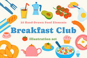 Breakfast Illustrations Collection, a Food Illustration by selintahtakilic (Thumbnail 1 of 9)