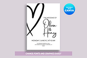 Minimalist Wedding Invitation Canva, an Invitation Template by M9 Design (Thumbnail 2 of 5)